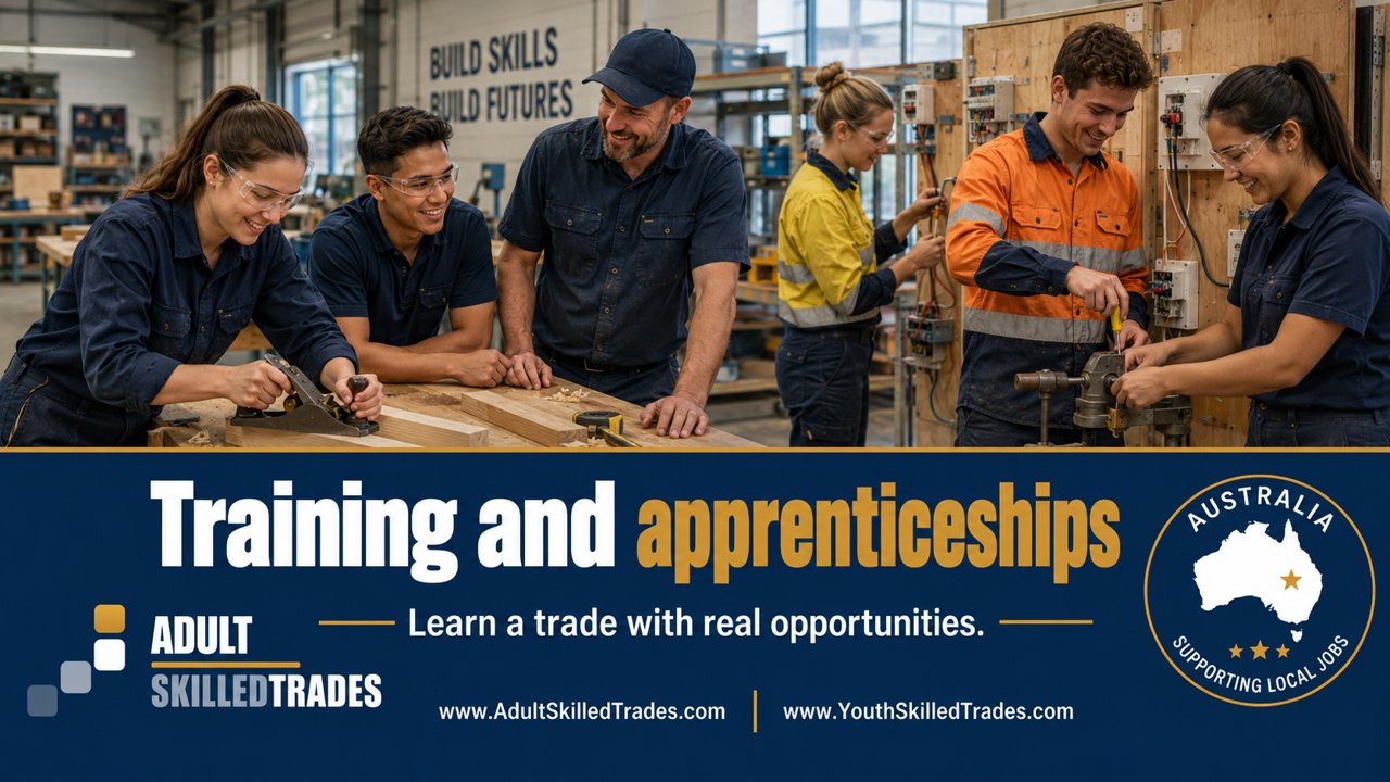 Training and apprenticeships in Australia, poster