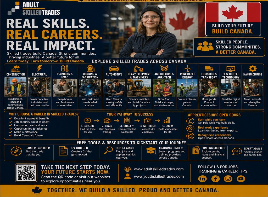 Explore skilled trades across Canada, poster
