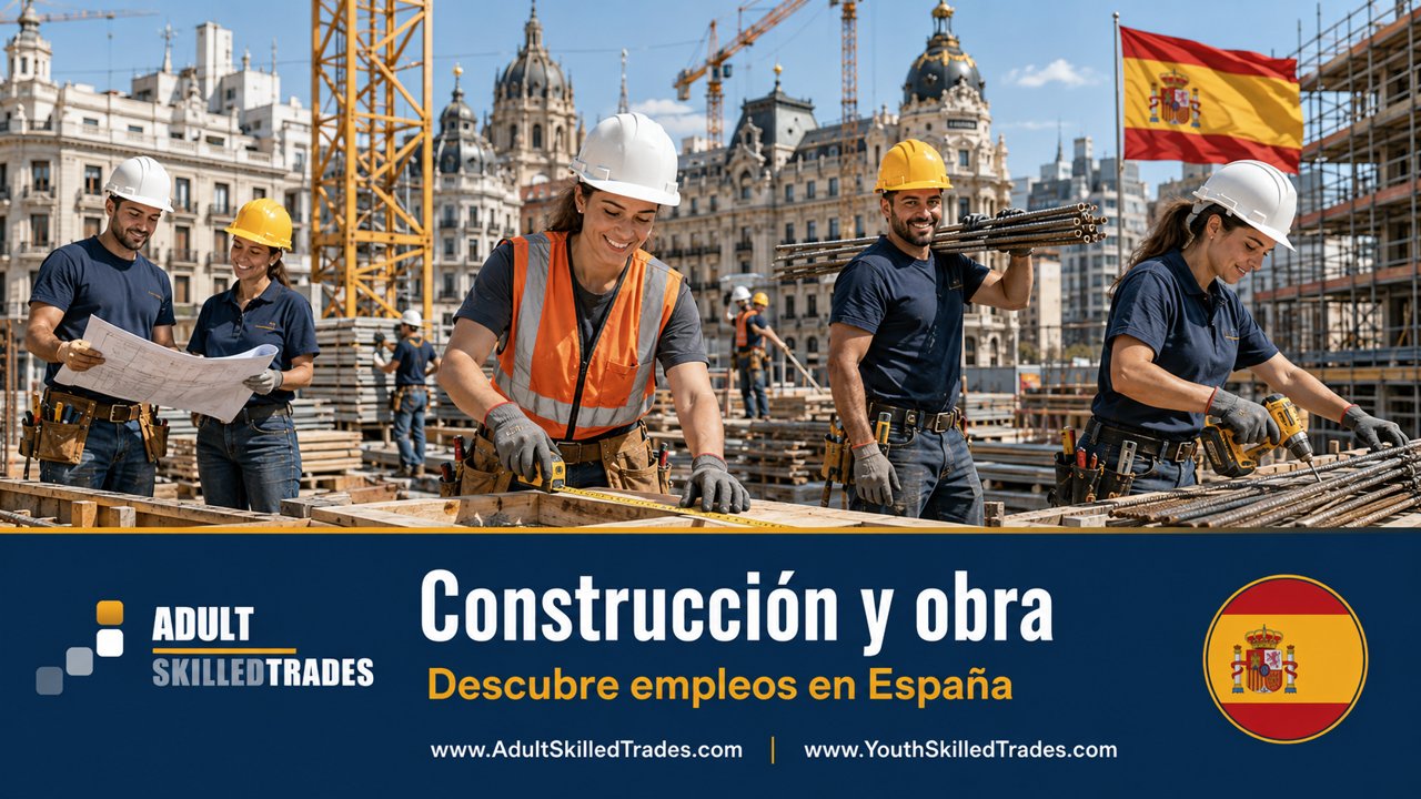 Construcción y obra, empleos en España poster