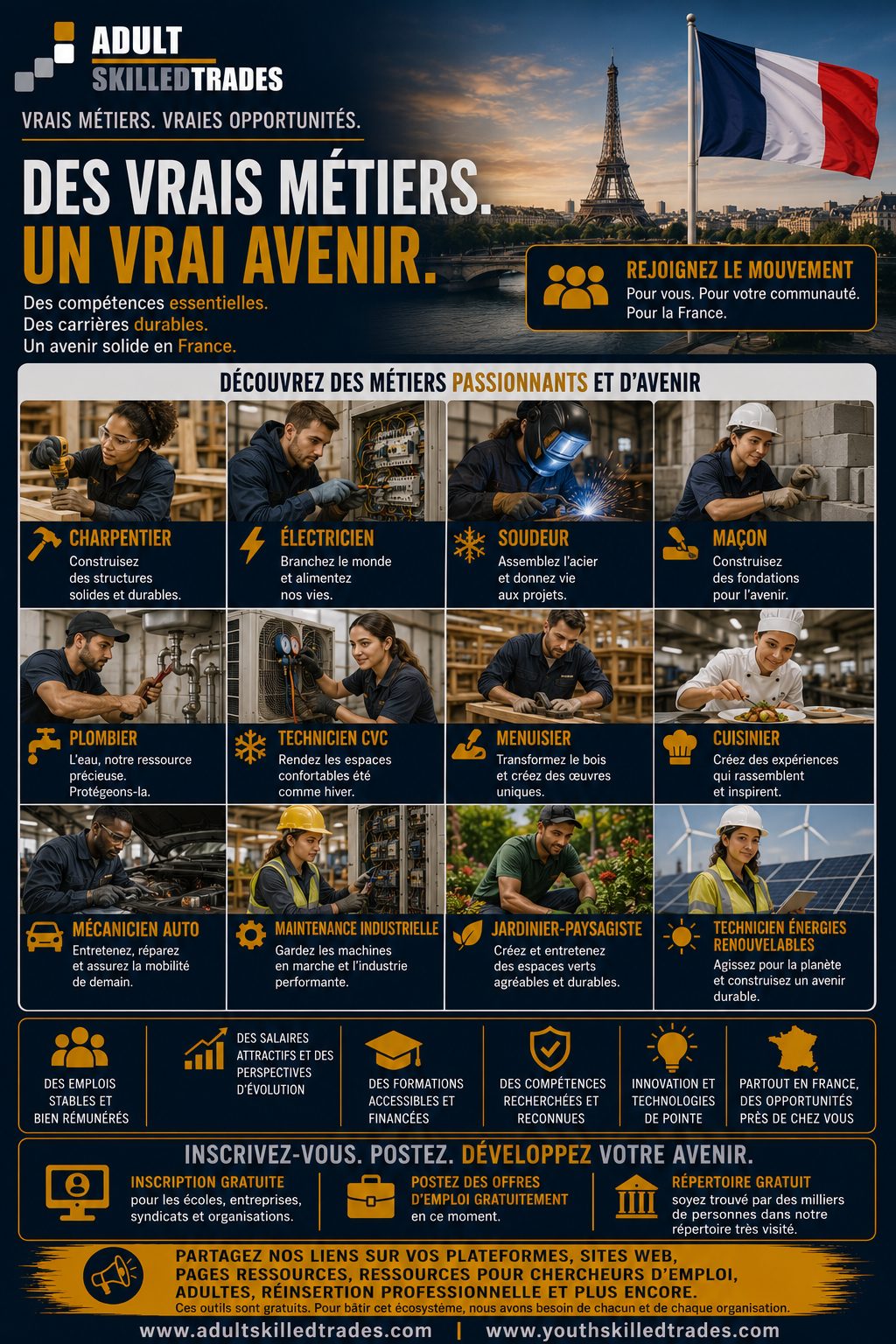 Vrais métiers, vraies opportunités. France poster